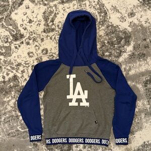 Women's Los Angeles Dodgers Blue and Gray Hoodie